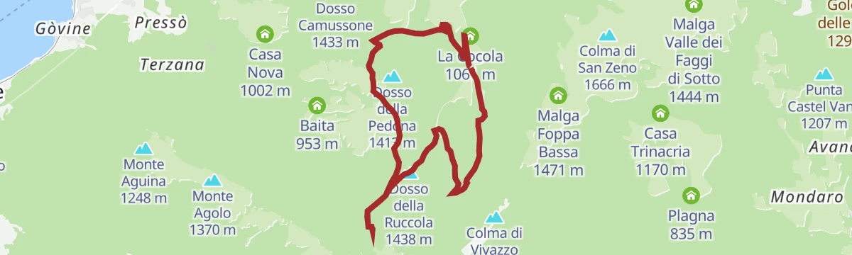 Route map: Sentiero da Val Palot al Rifugio Medelet